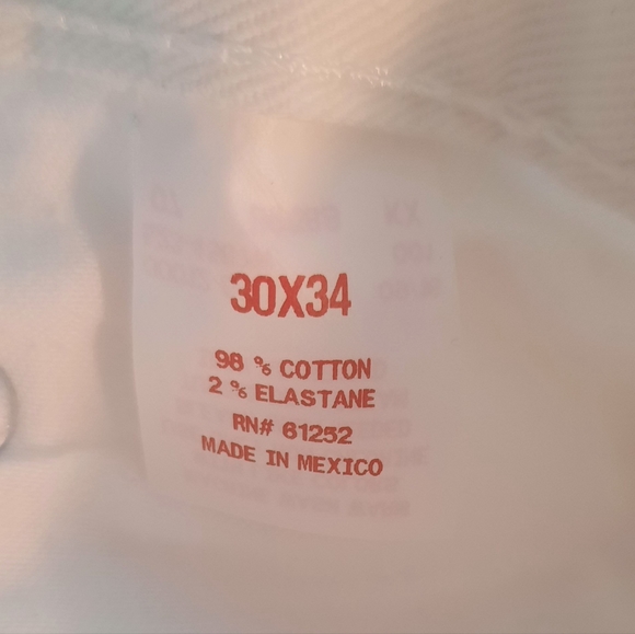 Arizona slim straight leg white jeans tall 30x34 *Y - Picture 6 of 6